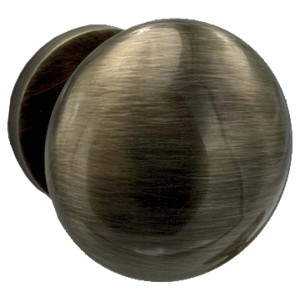 Pomello sferico per porta in bronzo per interni.