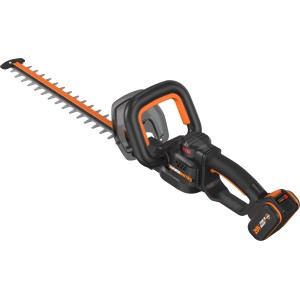 Tagliasiepi a batteria Worx Nitro WG263E con batteria, nero/arancio.