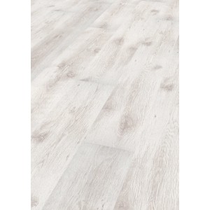 Pavimento laminato chiaro effetto legno, dettaglio.