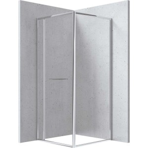 Cabina doccia quadrata Placetas Idrostile Punk vetro trasp 800x2000 mm cromo