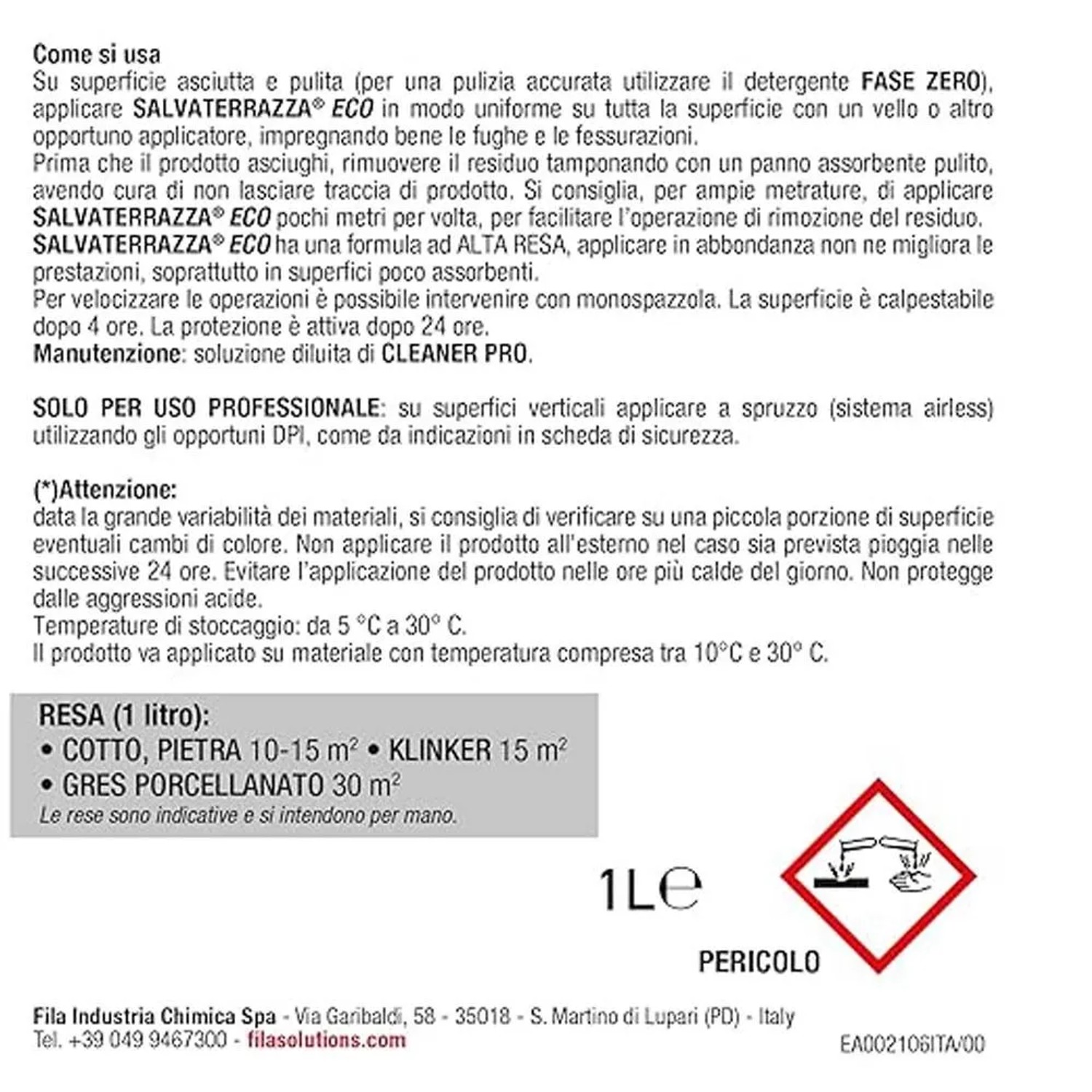 Liquido protettivo Fila terrazze balconi anti-infiltrazione 1 l_3