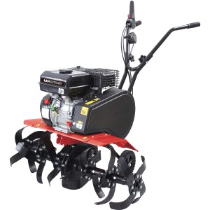 Motozappa t.b.t. con motore e zappe per il giardinaggio.