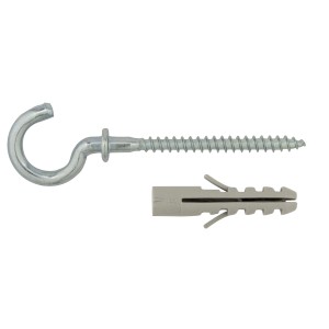 Set di gancio e tassello per fissaggi. Ideale per pareti e soffitti.