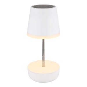 Lampada solare plastica 10xLED 800mAh 3,7V Ø110x250mm bianco satinato