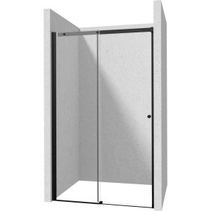 Porta doccia scorrevole Idrostile 130x200 cm Nero