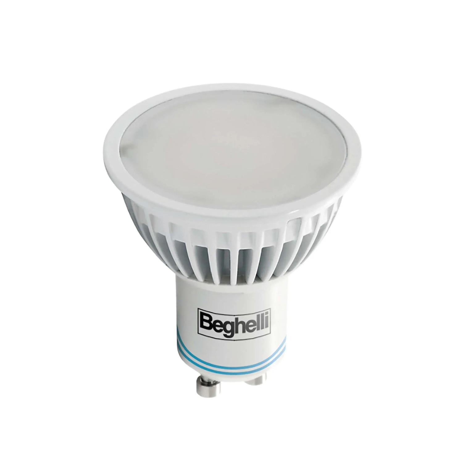 Lampadina LED GU10 Beghelli bianca per interni.