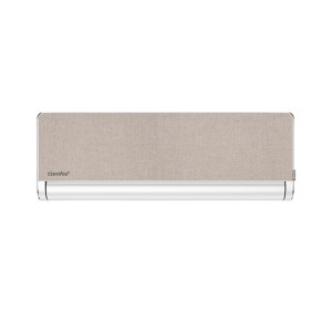 Climatizzatore t.b.t. beige con finiture argentate.