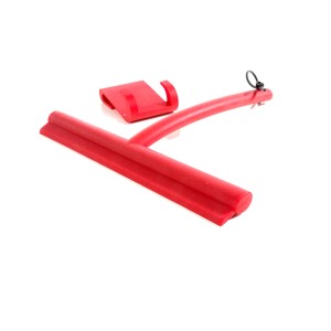 Tergivetro doccia rosso con supporto per doccia e bagno, accessori.