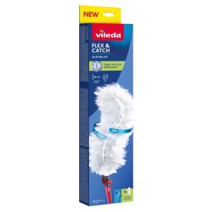 Kit catturapolvere a manico lungo 1 piumino di ricambio Vileda