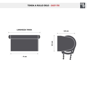 Tenda a rullo Easyfix filtrante fissaggio a incastro bianco 60 x 150 cm