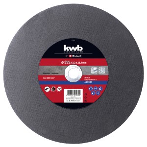 Disco da taglio kwb, 355x3,2x25,4 mm, per smerigliatrici angolari e troncatrici.