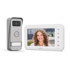 Sistema citofonico t.b.t. con telecamera e monitor.