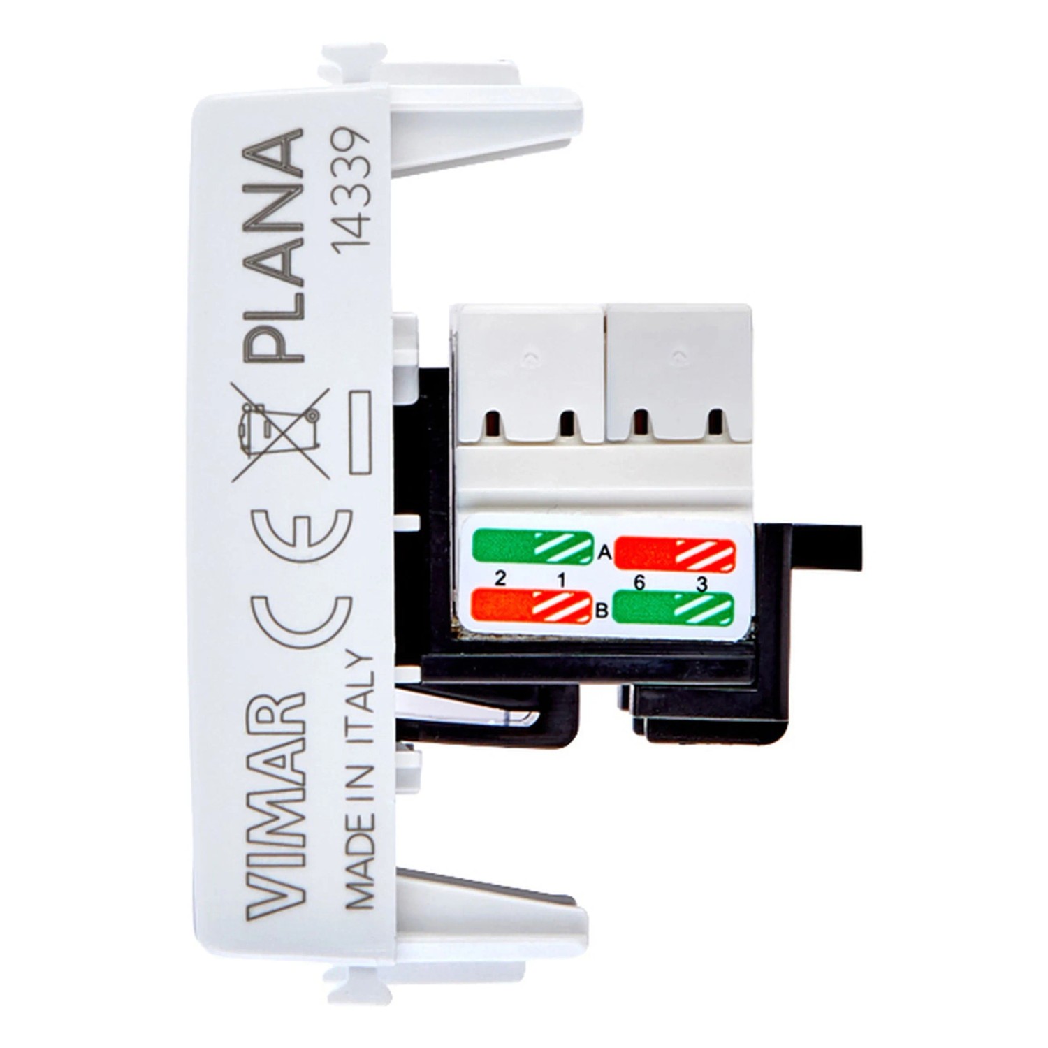 Gunsan Visage - Presa Dati Internet CAT6 A Incasso - Colore Bianco - 5