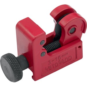 Tagliatubi rosso per tubi da 3-16 mm, in acciaio.