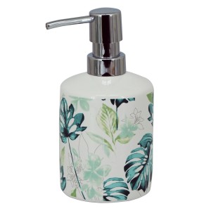 Dispenser sapone t.b.t. con motivo floreale.
