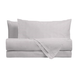Set di lenzuola a righe, composto da lenzuolo e federe.
