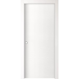 Porta interna bianca t.b.t. con design semplice e set maniglia.