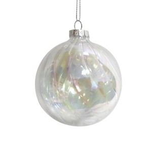 Decorazione albero di Natale t.b.t. trasparente con riflessi.