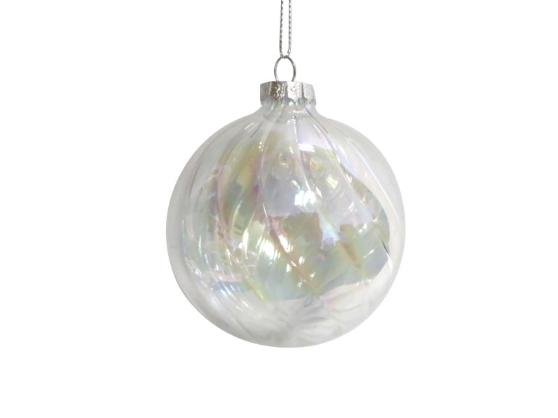 Palline Di Natale In Vetro Trasparente Pallina di Natale in vetro trasparente Ø 8 cm | OBI