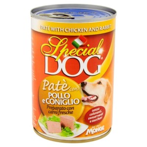 Cibo umido per cani Monge Special Dog patè pollo e coniglio 400 gr