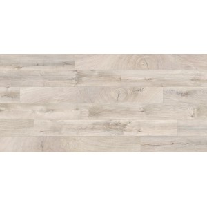 Pavimento in laminato chiaro in stile rustico, decoro Quercia Fresco Leave, adatto per riscaldamento a pavimento.