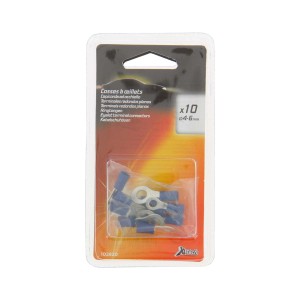 10 capicorda ad occhiello blu (4-6 mm) per riparazioni auto in blister.