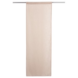 Tenda in tessuto t.b.t. beige trasparente con passanti su bastone.