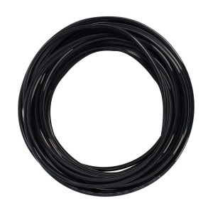 Tubo nero t.b.t. per microirrigazione, arrotolato.