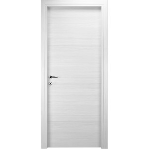Porta interna bianca con set maniglia. Porta semplice per interni.