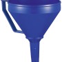 Imbuto blu LUX con filtro, Ø 160 mm, per travasare liquidi senza gocciolamenti in auto.