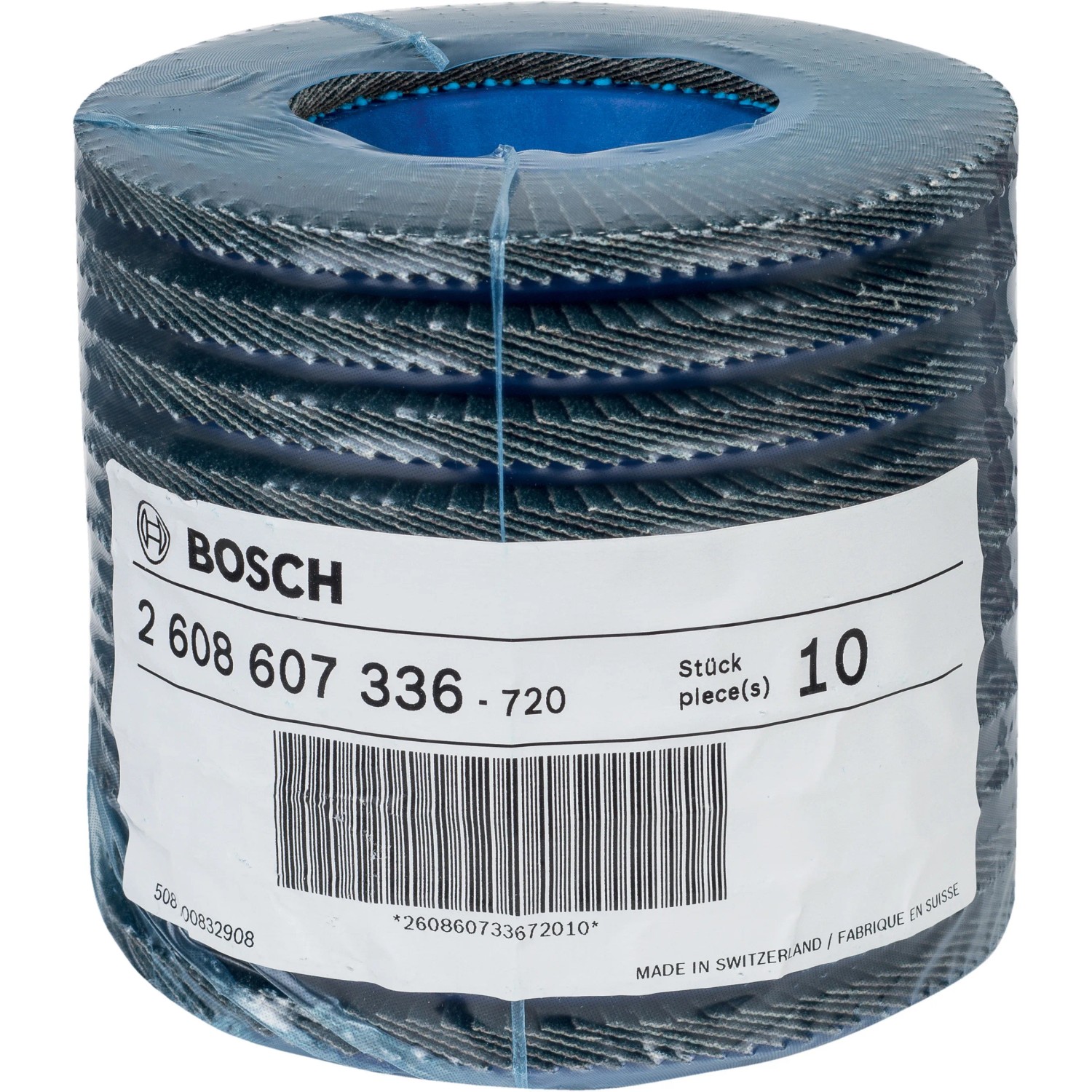 Rotolo di dischi lamellari Bosch, 10 pezzi, per lavori di levigatura.