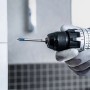 Punta per ceramica dura Bosch Expert in uso, set di punte per piastrelle con trapano.