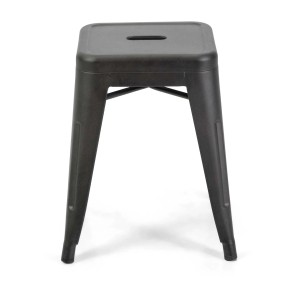 Sgabello in ferro New Bristol nero 38x38x45 cm