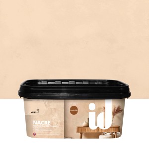 Secchio di pittura effetto Nacre Vanilla per decorare le pareti.