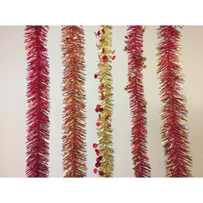 Ghirlanda Natalizia rosso/oro 2 m