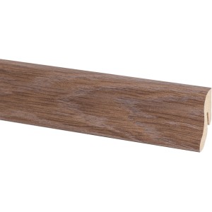 Battiscopa rovere fumé, 40x20x2600 mm, zoccolino in HDF effetto rovere con canalina per cavi.