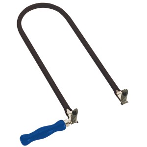 Archetto da traforo LUX Comfort, extra forte, con manico in legno blu per tagli precisi.