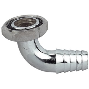 Raccordo a gomito cromato per tubo lavatrice, t.b.t.