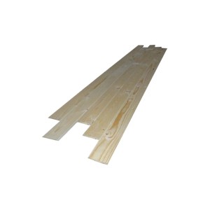 Perline in legno chiaro, adatte per rivestimenti di pareti e soffitti.