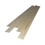 Perline in legno chiaro, adatte per rivestimenti di pareti e soffitti.