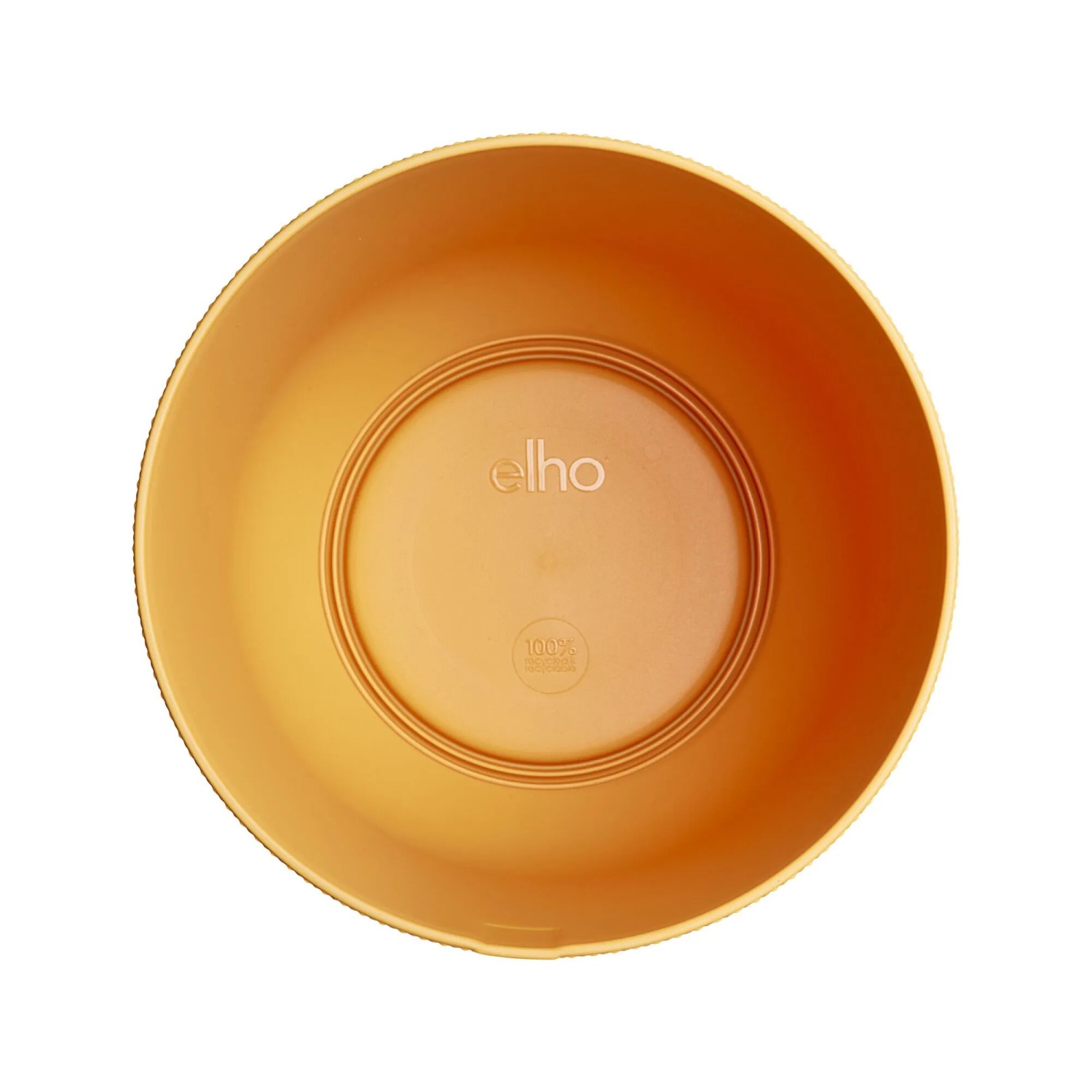 Vaso per fiori Elho Jazz, Ø 18,9 cm, giallo caldo, vista interna del vaso.