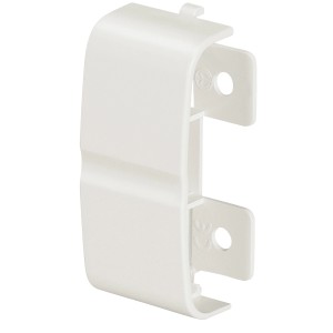 Copertura bianca per cavi per ambienti umidi, vista dettagliata.