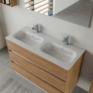 t.b.t. mobile lavabo con mobile effetto legno e doppio lavabo.