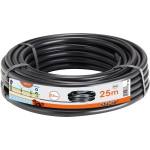 Tubo nero per irrigazione interrata (20 mm), lunghezza 25 m.
