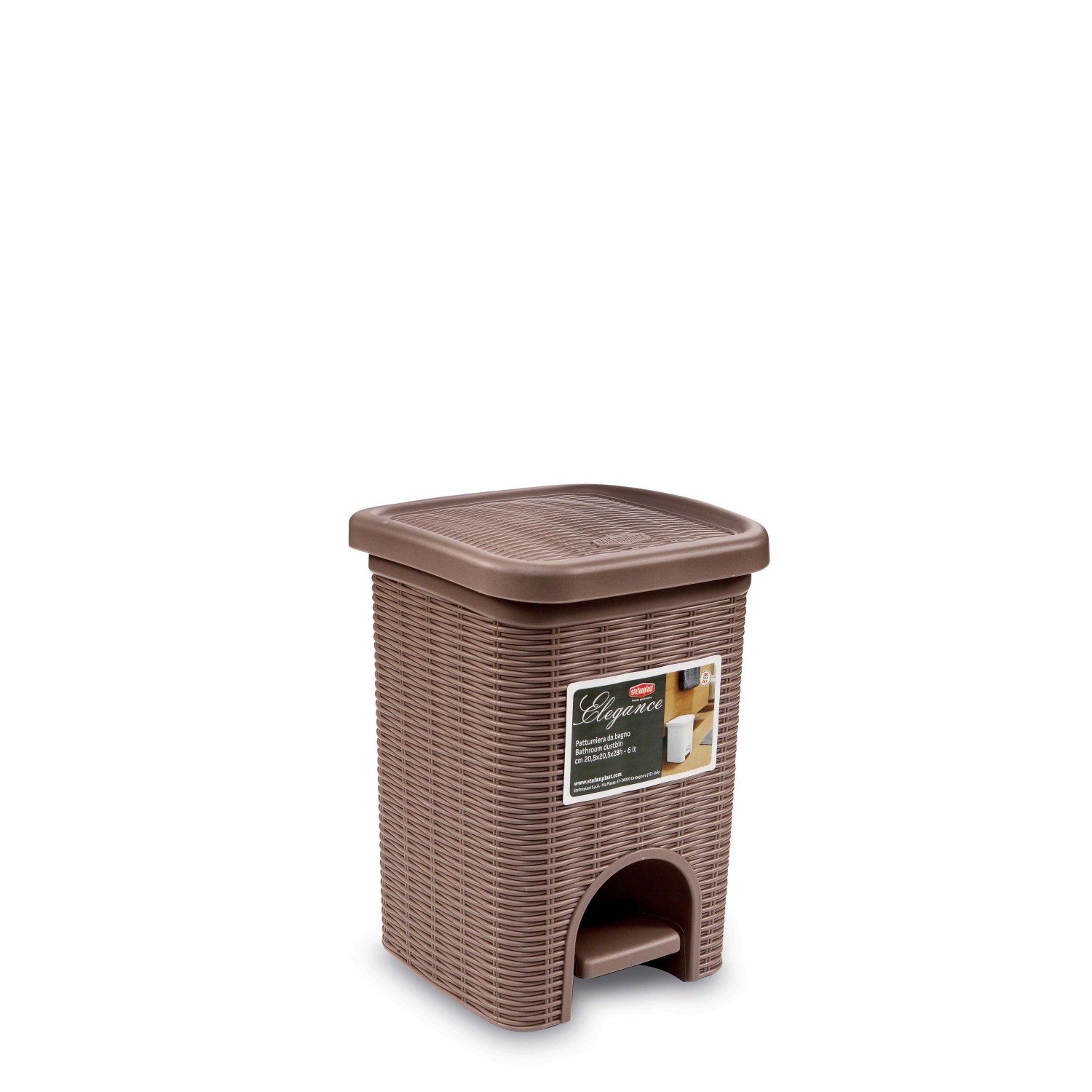 STEFANPLAST Bidone Spazzatura Pattumiera Rifiuti Per Raccolta Differenziata In Plastica Capacit 80 Litri Dimensioni 51x40x80 Cm Colore Grigio 25603gr18 Urban Eco System P 165273
