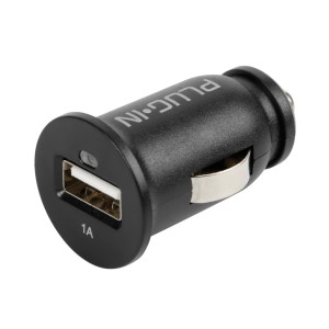 Adattatore USB nero per accendisigari auto, 1A.