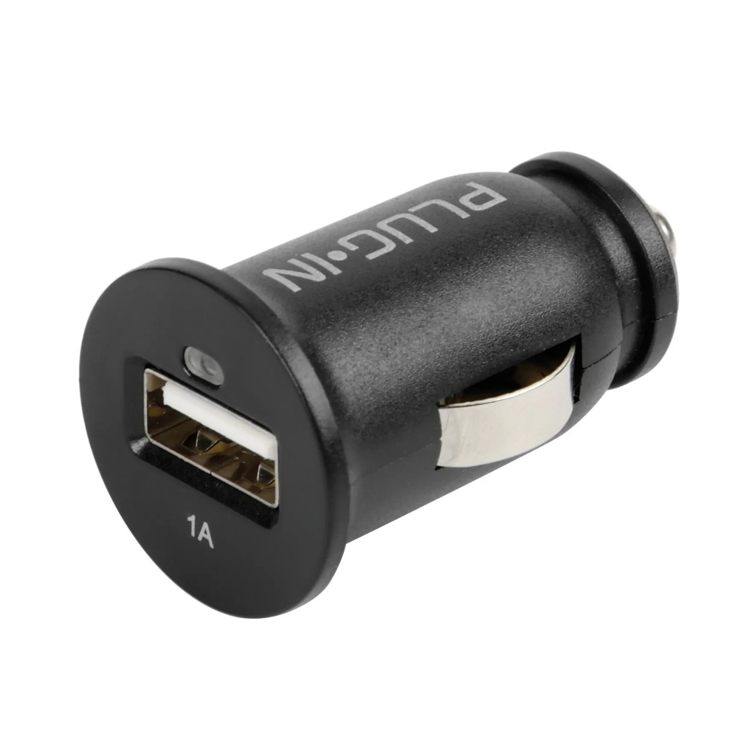 Adattatore USB nero per accendisigari auto, 1A.