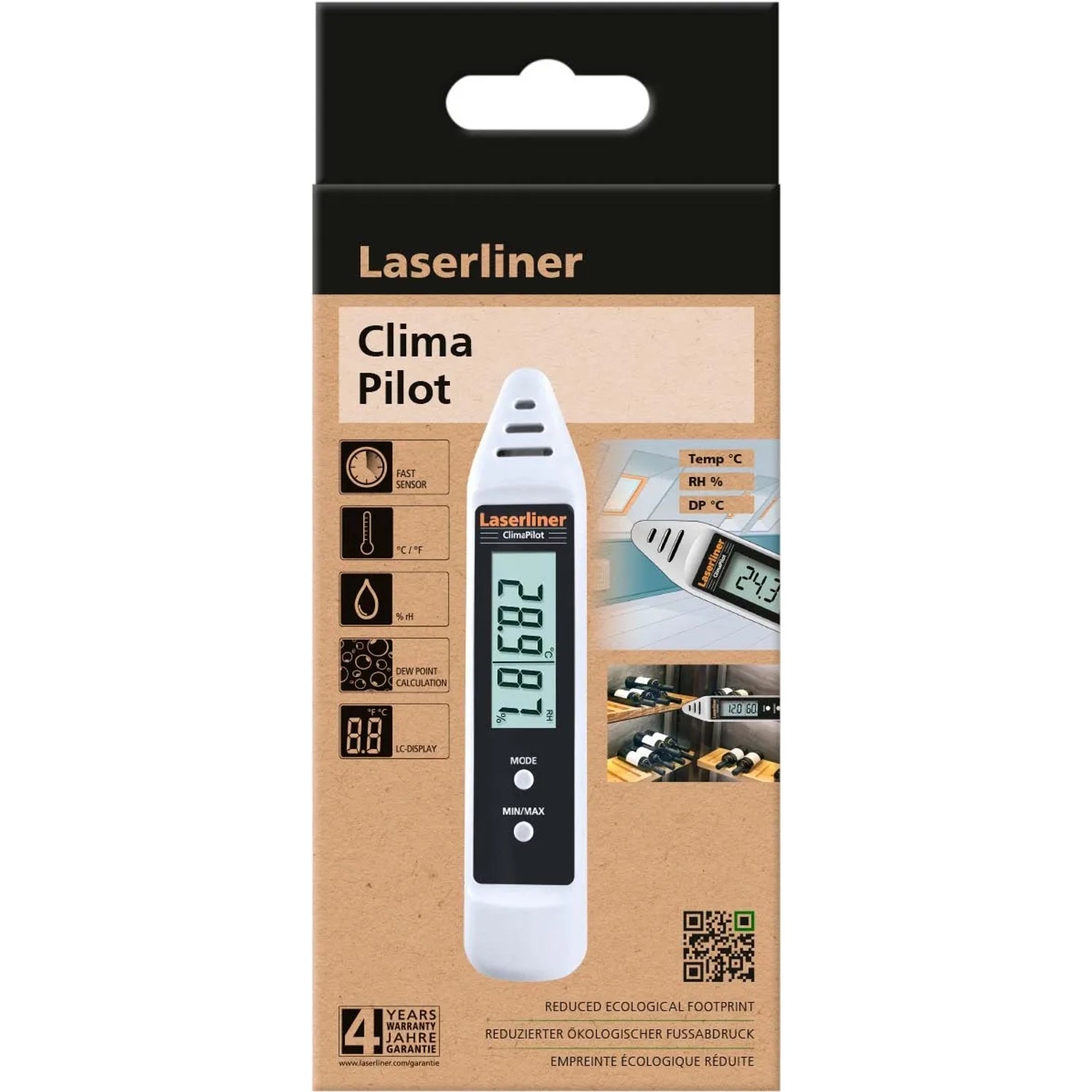 Termoigrometro Digitale LCD Piccolo – Misuratore Di Temperatura E Umidità Interno Con Batterie Incluse