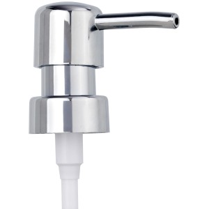 Ricambio pompa Wenko cromato rotondo per dispenser sapone, dettaglio.