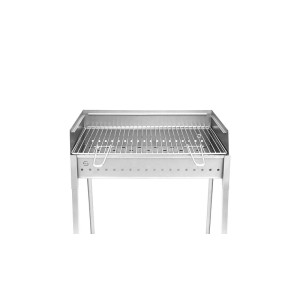 Barbecue a carbonella Lisa Stromboli acciaio inox 60x40 cm